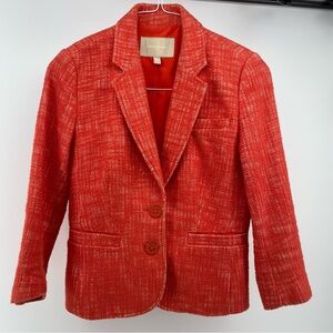 Banana Republic Women’s Coral Tweed Blazer Lined- Size 4